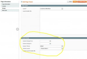 Magento CMS Page custom design