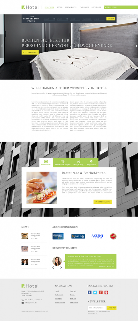 Internetseite hotel agentur hannover