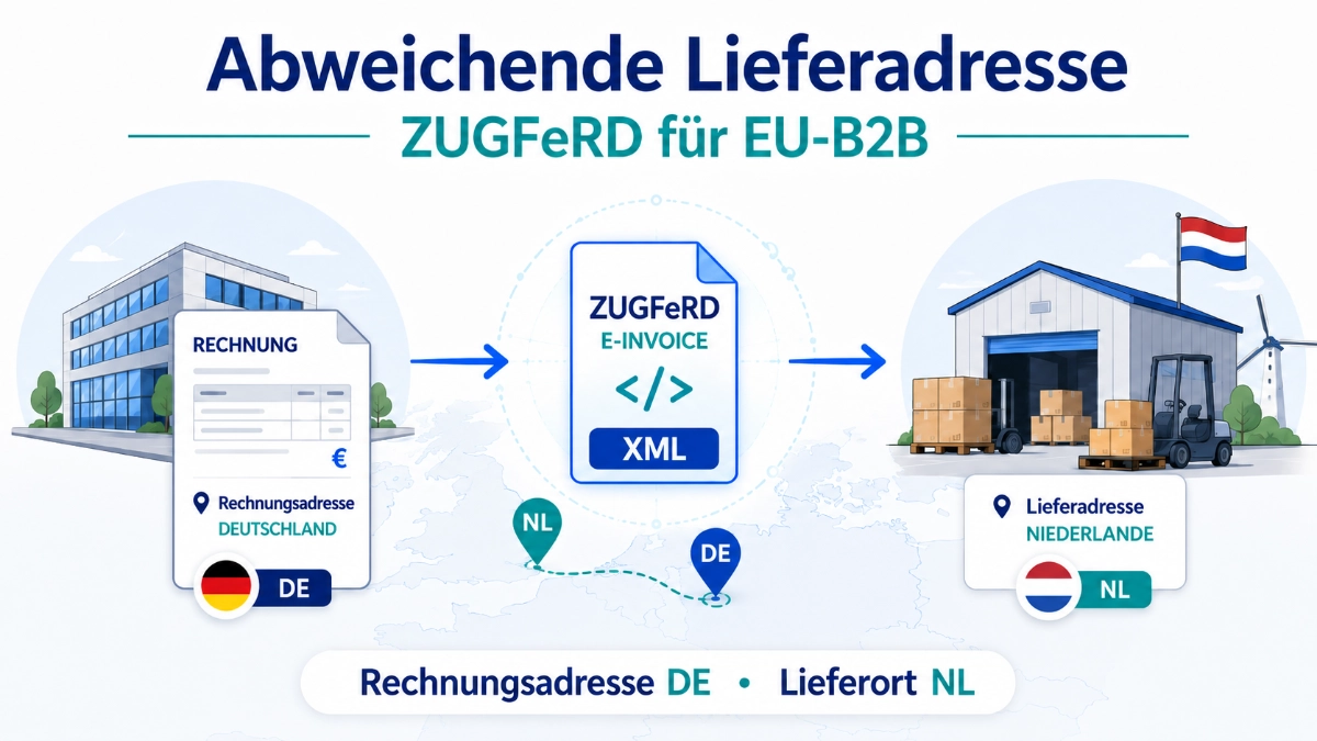Abweichende Lieferadresse ZUGFeRD Magento Erweiterung